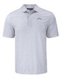 Los Angeles Chargers Mono Cutter & Buck Pike Recycled Flora Print Mens Polo Polished Medium Gray Mannequin