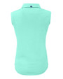 Los Angeles Chargers Mono Cutter & Buck Forge Recycled Four-Way Stretch Womens Sleeveless Polo Fresh Mint Heather Mannequin Back