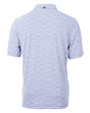Los Angeles Chargers Mono Cutter & Buck Virtue Recycled Botanical Print Featherlight Pique Mens  Polo Hyacinth Mannequin Back