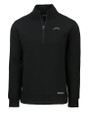 Los Angeles Chargers Mono Cutter & Buck Roam Recycled Buttery-Soft Knit Mens Quarter Zip Jacket Black Mannequin