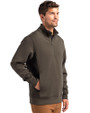 Los Angeles Chargers Mono Cutter & Buck Roam Recycled Buttery-Soft Knit Mens Quarter Zip Jacket Poplar Side