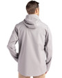 Los Angeles Chargers Mono Cutter & Buck Camano Recycled Everyday Stretch Water Resistant Mens Full Zip Jacket Polished Medium Gray Back