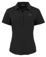 Los Angeles Chargers Mono Cutter & Buck Forge Recycled Four-Way Stretch Womens Polo Black Mannequin