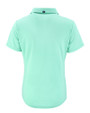 Los Angeles Chargers Mono Cutter & Buck Forge Recycled Four-Way Stretch Womens Polo Fresh Mint Heather Mannequin Back