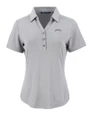 Los Angeles Chargers Mono Cutter & Buck Forge Recycled Four-Way Stretch Womens Polo Polished Medium Gray Mannequin