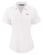 Los Angeles Chargers Mono Cutter & Buck Forge Recycled Four-Way Stretch Womens Polo White Mannequin