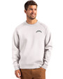 Los Angeles Chargers Mono Cutter & Buck Roam Recycled Buttery-Soft Knit Mens Crew Neck Pullover Solitare Front