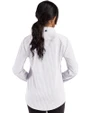 Los Angeles Chargers Mono Cutter & Buck Skyline Recycled Gingham Womens Long Sleeve Spread Collar Dress Shirt Concrete/White Back