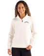 Los Angeles Chargers Mono Cutter & Buck Roam Recycled Buttery-Soft Knit Womens Quarter Zip Pullover Shell Front