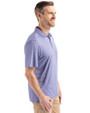 Los Angeles Chargers Mono Cutter & Buck Coastline Recycled Double Peached Mens Polo Hyacinth Side