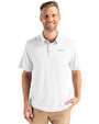 Los Angeles Chargers Monochromatic Cutter & Buck Coastline Recycled Double Peached Mens Polo White Front