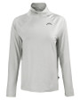 Los Angeles Chargers Mono Cutter & Buck Coastline Recycled Double Peached Womens Funnel Neck Pullover CONCRETE Mannequin