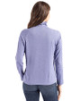 Los Angeles Chargers Mono Cutter & Buck Coastline Recycled Double Peached Womens Funnel Neck Pullover Hyacinth Back