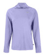 Los Angeles Chargers Mono Cutter & Buck Coastline Recycled Double Peached Womens Funnel Neck Pullover Hyacinth Mannequin
