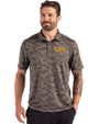 LSU Tigers Alumni Cutter & Buck Coastline Recycled Double Peached Camo Print Mens Polo Elemental Grey Front