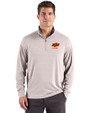 Oklahoma State Cowboys Alumni Cutter & Buck Forge Recycled Four-Way Stretch Mens Big & Tall Quarter Zip Pullover Polished Heather Front