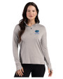 Florida Gators Alumni Cutter & Buck Forge Recycled Four-Way Stretch Womens Quarter Zip Pullover Polished Heather Front