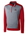 Ohio State Buckeyes- Cutter & Buck Big & Tall Replay Half Zip Cardinal Red Mannequin