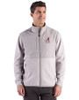 Alabama Crimson Tide Alumni Cutter & Buck Hunts Point Recycled Fleece Mens Hybrid Full Zip Jacket
 Polished Medium Gray Front