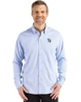  Cutter & Buck Skyline Recycled Gingham Mens Long Sleeve Button Down  Dress Shirt Atlas/White Front