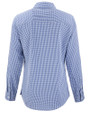  Cutter & Buck Skyline Recycled Gingham Womens Long Sleeve Spread Collar Dress Shirt Tour Blue/White Mannequin Back
