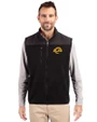 Los Angeles Rams- Cutter & Buck Cascade Epic Comfort Recycled Sherpa Fleece Mens Big & Tall Full Zip Vest Black Front
