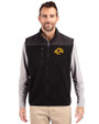 Los Angeles Rams- Cutter & Buck Cascade Epic Comfort Recycled Sherpa Fleece Mens Big & Tall Full Zip Vest Black Front