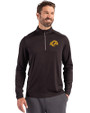 Los Angeles Rams- Cutter & Buck Coastline Recycled Double Peached Mens Quarter Zip Pullover Black Front