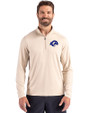 Los Angeles Rams- Cutter & Buck Coastline Recycled Double Peached Mens Quarter Zip Pullover Wheat Front