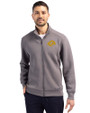 Los Angeles Rams- Cutter & Buck Roam Recycled Buttery-Soft Knit Mens Full Zip Jacket Elemental Grey Front