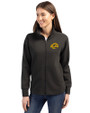 Los Angeles Rams- Cutter & Buck Roam Recycled Buttery-Soft Knit Womens Full Zip Jacket Black Front