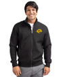 Los Angeles Rams- Cutter & Buck Roam Recycled Buttery-Soft Knit Mens Big & Tall Full Zip Jacket Black Front