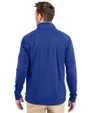 Los Angeles Rams- Cutter & Buck Adapt Recycled Soft Knit Stretch  Mens Quarter Zip Pullover Tour Blue Back