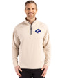 Los Angeles Rams- Cutter & Buck Adapt Recycled Soft Knit Stretch  Mens Quarter Zip Pullover Wheat Front