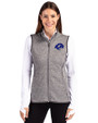 Los Angeles Rams- Cutter & Buck Mainsail Sweater-Knit Womens Full Zip Vest Polished Heather Front