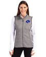 Los Angeles Rams- Cutter & Buck Mainsail Sweater-Knit Womens Full Zip Vest Polished Heather Front