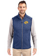 Los Angeles Rams- Cutter & Buck Mainsail Sweater-Knit Mens Full Zip Vest Tour Blue Heather Front