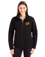 Los Angeles Rams- Cutter & Buck Cascade Epic Comfort Recycled Sherpa Fleece Womens Full Zip Jacket Black Front