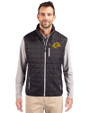 Los Angeles Rams- Cutter & Buck Rainier Recycled Insulated Puffer Mens Big & Tall Full Zip Vest Black Front