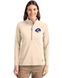 Los Angeles Rams- Cutter & Buck Adapt Recycled Soft Knit Stretch Womens Half Zip Pullover Wheat Front