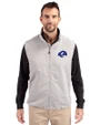 Los Angeles Rams- Cutter & Buck Charter Recycled Packable Mens Full Zip Vest Polished Medium Gray Front