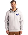 Los Angeles Rams- Cutter & Buck Roam Recycled Buttery-Soft Knit Mens Half Zip Hooded Pullover Solitare Front