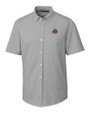 Ohio State Buckeyes- Cutter & Buck Advantage Tri-Blend Pique Short Sleeve Knitted Mens Button Down POL_MANN_HG 