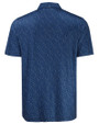 Tampa Bay Rays Mono Cutter & Buck Pike Recycled Fern Print Mens Big & Tall Polo Navy Blue Mannequin Back