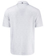 Tampa Bay Rays Cooperstown Cutter & Buck Pike Recycled Fern Print Mens Big & Tall Polo Polished Medium Gray Mannequin Back