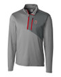 Stanford Cardinal  Cutter & Buck Shaw Hybrid Half Zip Oxide/Cardinal Red Mannequin