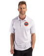 HoustonAstrosCooperstown- Cutter & Buck Pike Recycled Fern Print Mens Big & Tall Polo Polished Medium Gray Front
