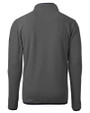 Texas Tech Red Raiders College Vault Cutter & Buck Cascade Epic Comfort Recycled Sherpa Fleece Mens Quarter Zip Jacket Elemental Grey/Black Mannequin Back