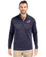 Philadelphia Eagles Americana - Cutter & Buck Traverse Recycled Smooth Stretch Mens Stripe Quarter Zip Pullover Liberty Navy Front