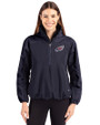 Philadelphia Eagles Americana - Cutter & Buck Charter Recycled Packable Womens Half Zip Anorak Jacket Navy Blue Front